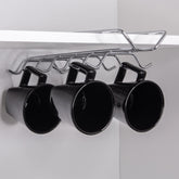 Suporte para Xícaras de Encaixar no Armário Cromado - Ela Decora